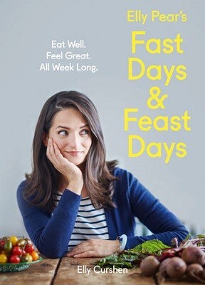 This is the book cover for 'Elly Pear’s Fast Days and Feast Days' by Elly Curshen