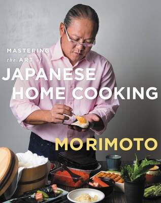 This is the book cover for 'Mastering the Art of Japanese Home Cooking' by Masaharu Morimoto