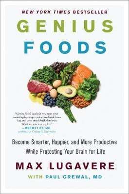 This is the book cover for 'Genius Foods' by Max Lugavere