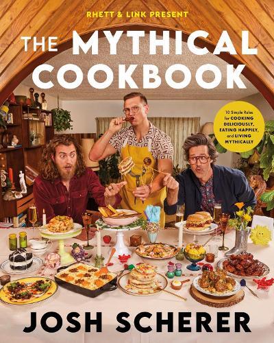 This is the book cover for 'The Mythical Cookbook' by Josh Scherer