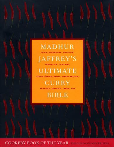 This is the book cover for 'Madhur Jaffrey's Ultimate Curry Bible' by Madhur Jaffrey