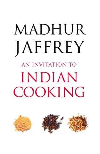 This is the book cover for 'An Invitation to Indian Cooking' by Madhur Jaffrey