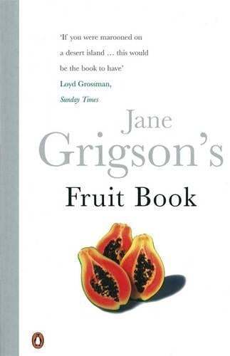 This is the book cover for 'Jane Grigson's Fruit Book' by Jane Grigson