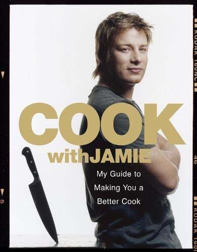 This is the book cover for 'Cook with Jamie' by Jamie Oliver