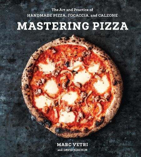 This is the book cover for 'Mastering Pizza' by Marc Vetri