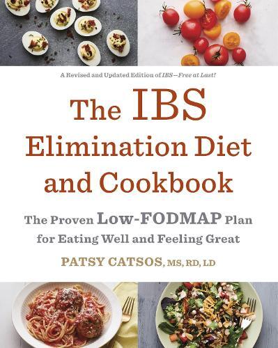 This is the book cover for 'The IBS Elimination Diet and Cookbook' by Patsy Catsos, MS, RD, LD