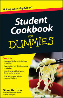 This is the book cover for 'Student Cookbook For Dummies' by Oliver Harrison