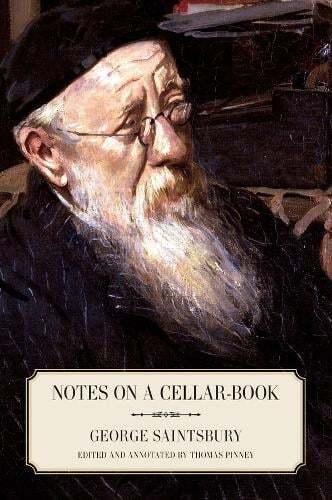 This is the book cover for 'Notes on a Cellar-Book' by George Saintsbury