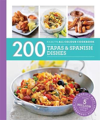 This is the book cover for 'Hamlyn All Colour Cookery: 200 Tapas & Spanish Dishes' by Emma Lewis