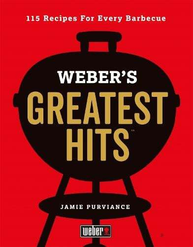 This is the book cover for 'Weber's Greatest Hits' by Jamie Purviance