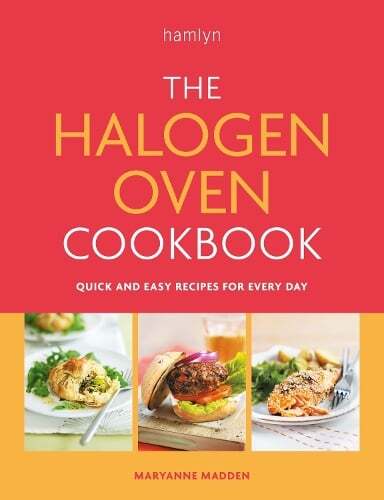 This is the book cover for 'The Halogen Oven Cookbook' by Maryanne Madden