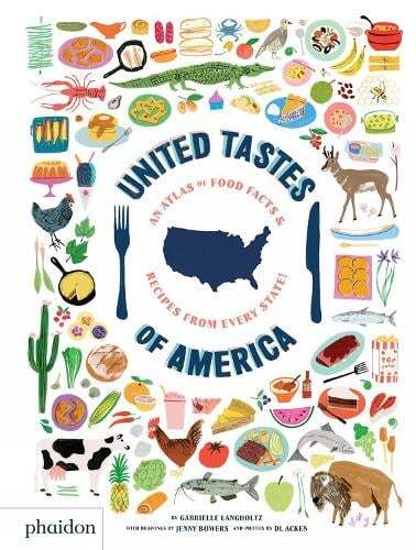 This is the book cover for 'United Tastes of America' by Gabrielle Langholtz