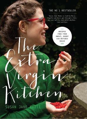 This is the book cover for 'The Extra Virgin Kitchen' by Susan Jane White