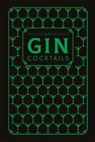 This is the book cover for 'The Little Black Book of Gin Cocktails' by 