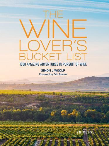 This is the book cover for 'The Wine Lover's Bucket List' by Simon Woolf