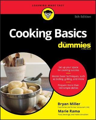 This is the book cover for 'Cooking Basics For Dummies' by Marie Rama