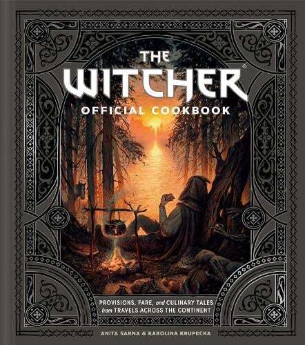 This is the book cover for 'The Witcher Official Cookbook' by Anita Sarna