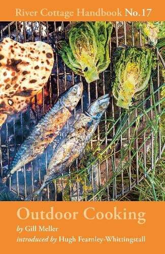 This is the book cover for 'Outdoor Cooking' by Gill Meller