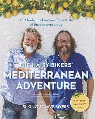 This is the book cover for 'The Hairy Bikers' Mediterranean Adventure (TV tie-in)' by Hairy Bikers