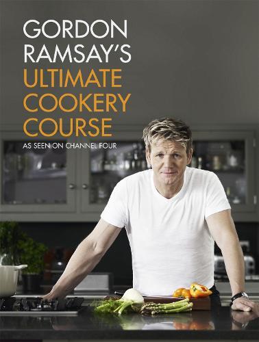 This is the book cover for 'Gordon Ramsay's Ultimate Cookery Course' by Gordon Ramsay