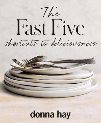 This is the book cover for 'The Fast Five' by Donna Hay