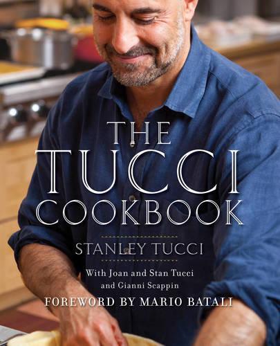 This is the book cover for 'The Tucci Cookbook' by Stanley Tucci