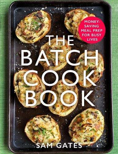 This is the book cover for 'The Batch Cook Book' by Sam Gates