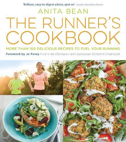 This is the book cover for 'The Runner's Cookbook' by Anita Bean