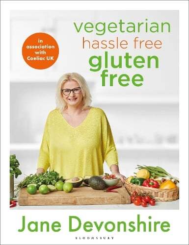 This is the book cover for 'Vegetarian Hassle Free, Gluten Free' by Jane Devonshire