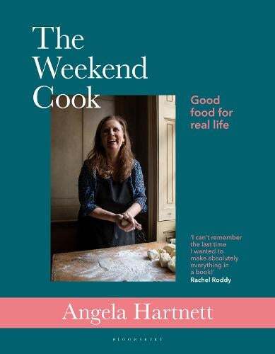 This is the book cover for 'The Weekend Cook' by Angela Hartnett