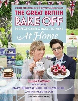 This is the book cover for 'Great British Bake Off - Perfect Cakes & Bakes To Make At Home' by Linda Collister