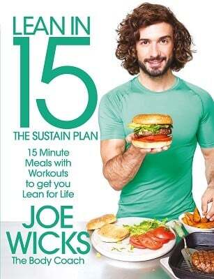 This is the book cover for 'Lean in 15 - The Sustain Plan' by Joe Wicks