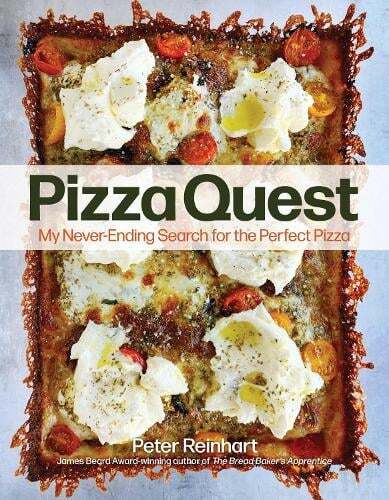 This is the book cover for 'Pizza Quest' by Peter Reinhart