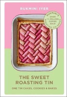 This is the book cover for 'The Sweet Roasting Tin' by Rukmini Iyer