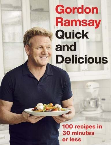 This is the book cover for 'Gordon Ramsay Quick & Delicious' by Gordon Ramsay