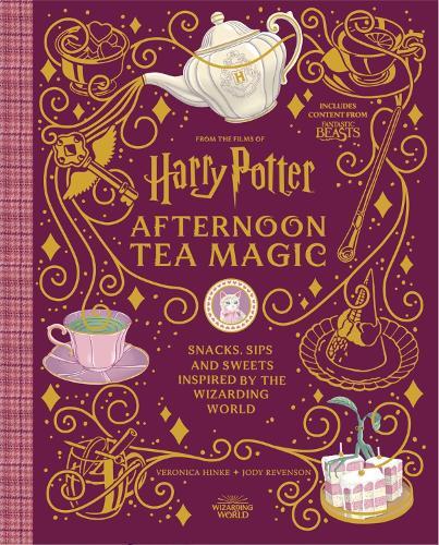 This is the book cover for 'Harry Potter Afternoon Tea Magic' by Veronica Hinke