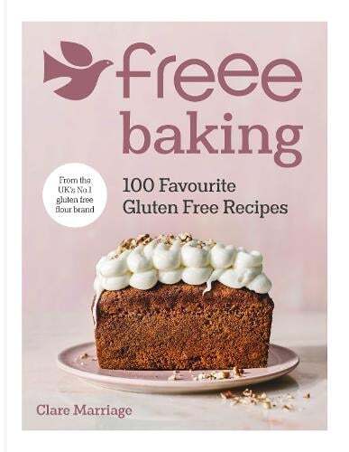 This is the book cover for 'Freee Baking' by Clare Marriage