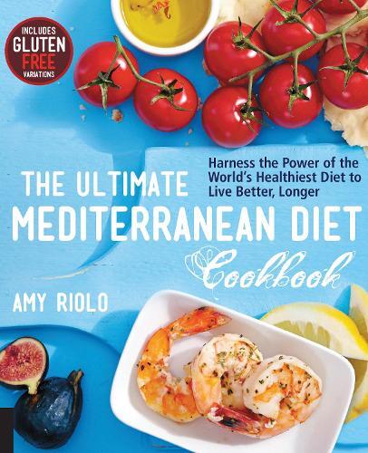 This is the book cover for 'The Ultimate Mediterranean Diet Cookbook' by Amy Riolo