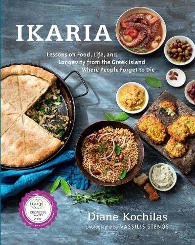 This is the book cover for 'Ikaria' by Diane Kochilas