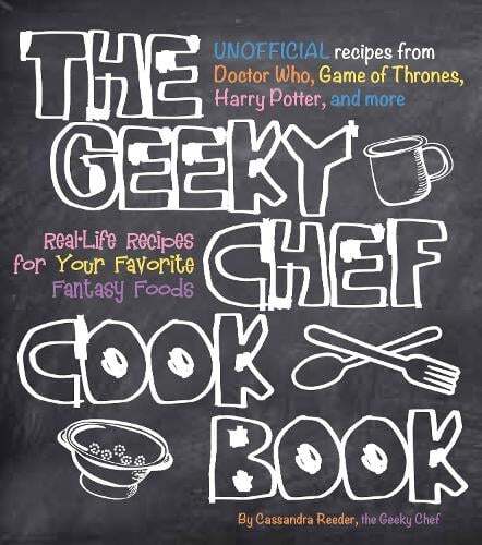 This is the book cover for 'The Geeky Chef Cookbook Volume 1' by Cassandra Reeder