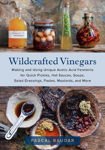 This is the book cover for 'Wildcrafted Vinegars' by Pascal Baudar