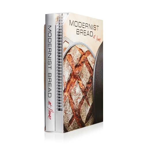 This is the book cover for 'Modernist Bread at Home' by Nathan Myhrvold