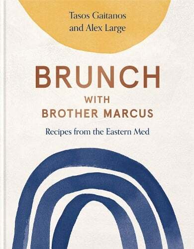 This is the book cover for 'Brunch with Brother Marcus' by Tasos Gaitanos