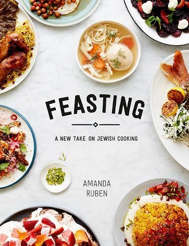 This is the book cover for 'Feasting' by Amanda Ruben