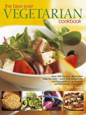 This is the book cover for 'Best-ever Vegetarian Cookbook' by Linda Fraser