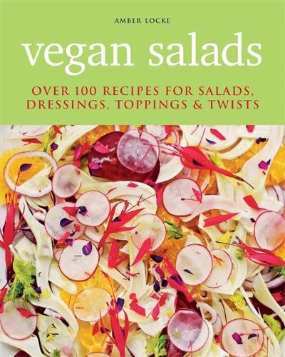 This is the book cover for 'Vegan Salads' by Amber Locke