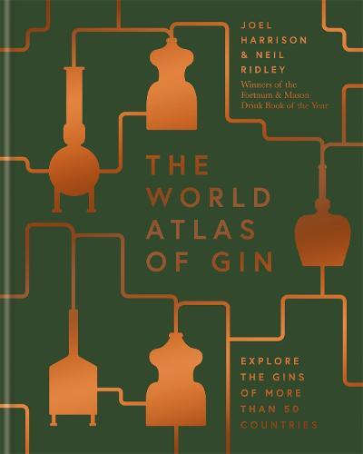 This is the book cover for 'The World Atlas of Gin' by Joel Harrison