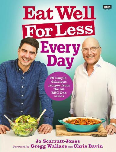 This is the book cover for 'Eat Well For Less: Every Day' by Jo Scarratt-Jones