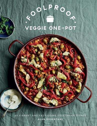 This is the book cover for 'Foolproof Veggie One-Pot' by Alan Rosenthal