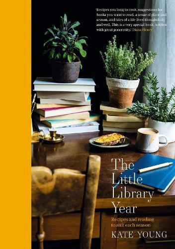 This is the book cover for 'The Little Library Year' by Kate Young